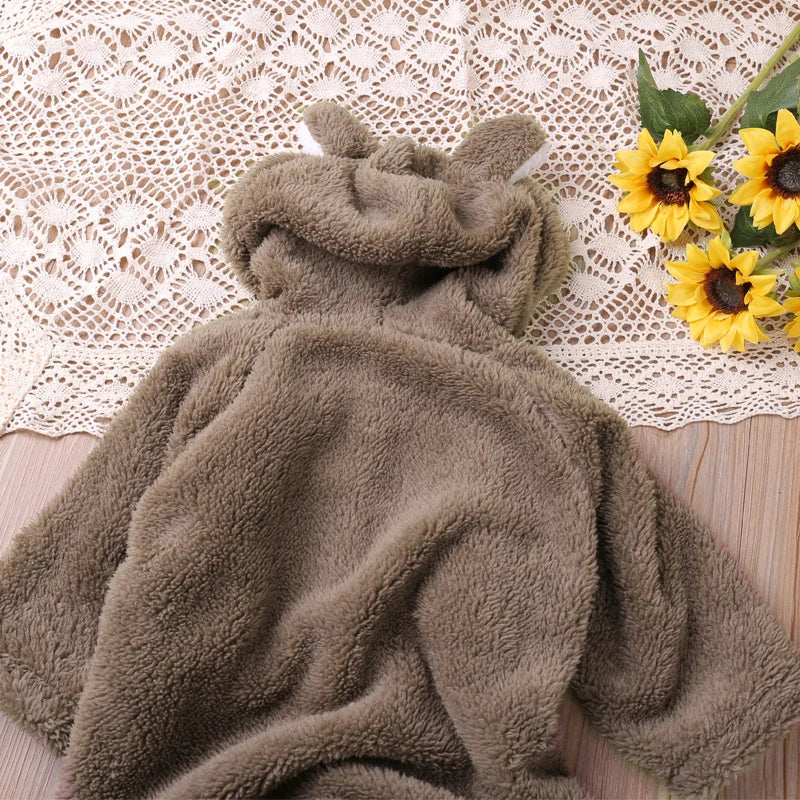 Cozy Cartoon Bear Baby Romper