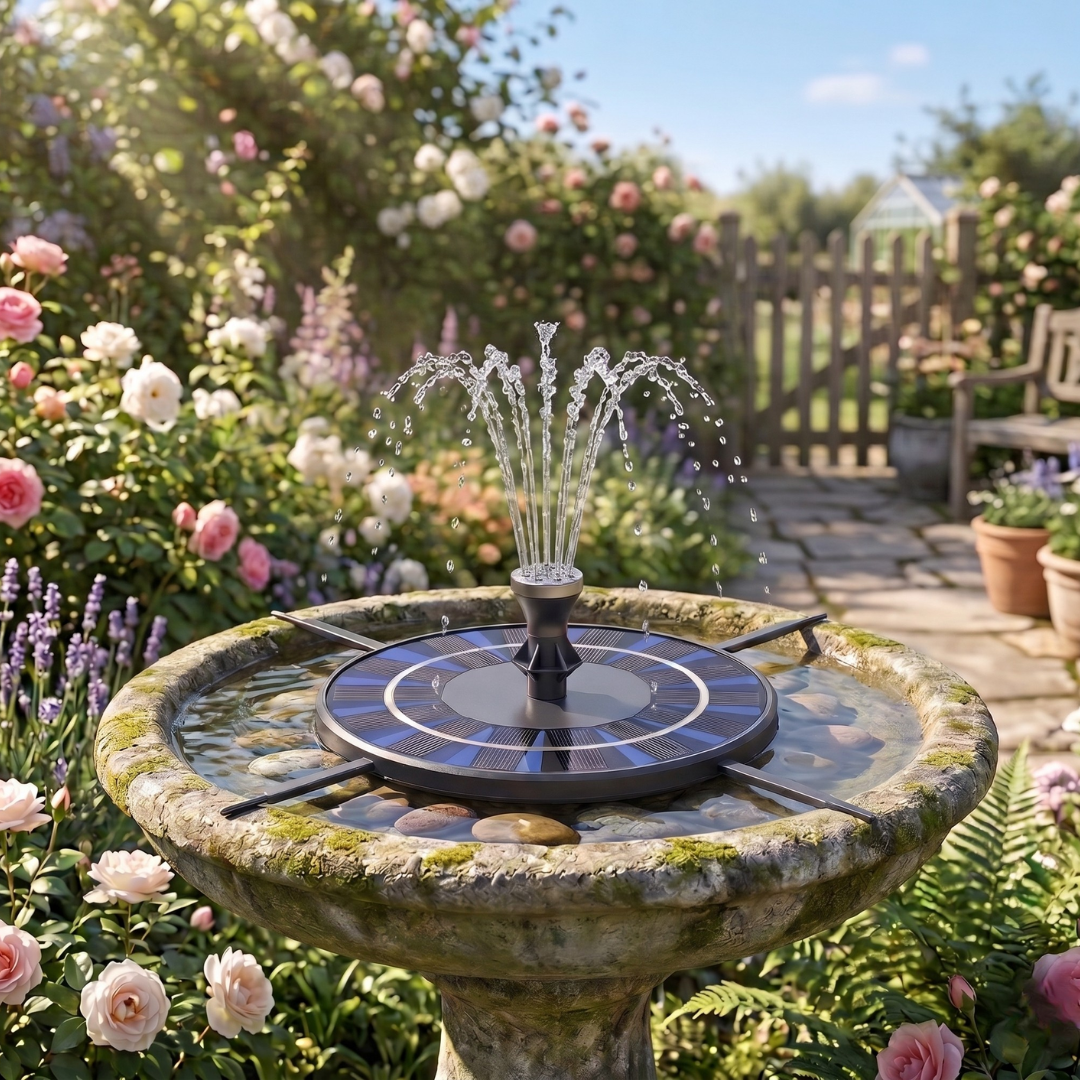 1.4W Solar Bird Bath Fountain Pump with Adjustable Brackets