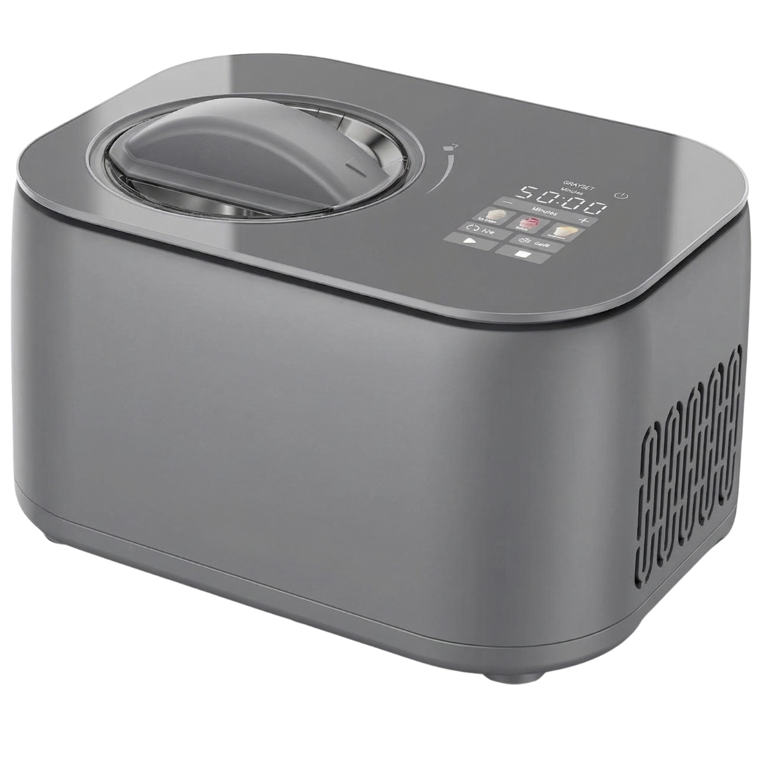 1 Pint Compressor Ice Cream Maker with 3 Presets and Digital Display