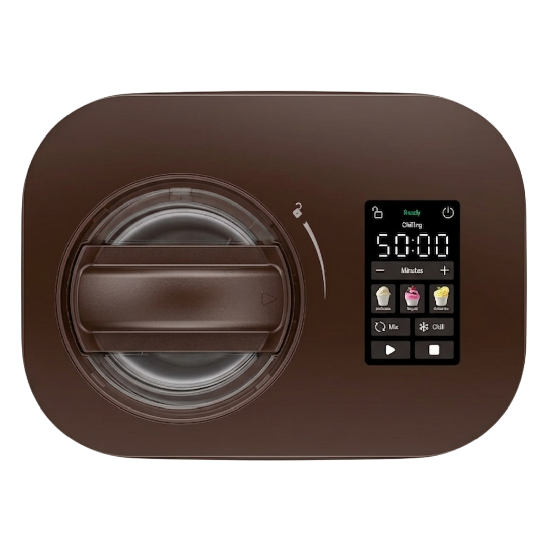 1 Pint Compressor Ice Cream Maker with 3 Presets and Digital Display