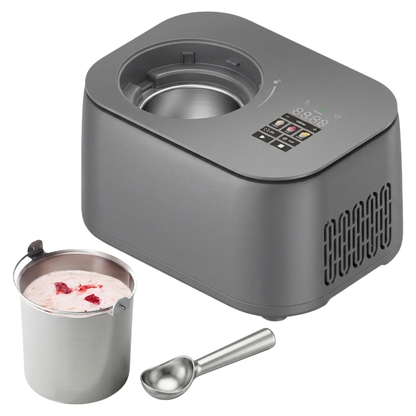 1 Pint Compressor Ice Cream Maker with 3 Presets and Digital Display