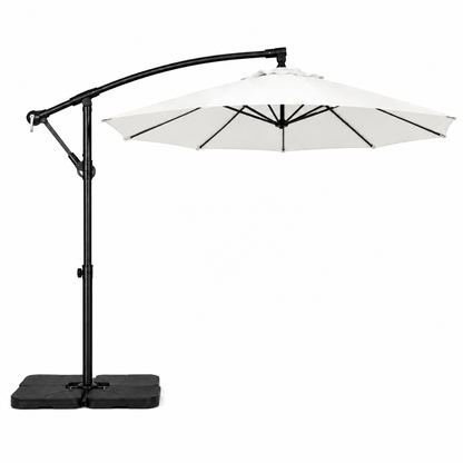 10ft Cantilever Patio Umbrella with 360° Rotation and Tilt Adjustment