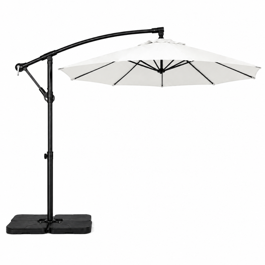 10ft Cantilever Patio Umbrella with 360° Rotation and Tilt Adjustment