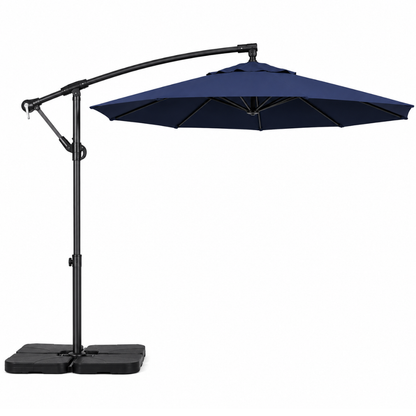 10ft Cantilever Patio Umbrella with 360° Rotation and Tilt Adjustment