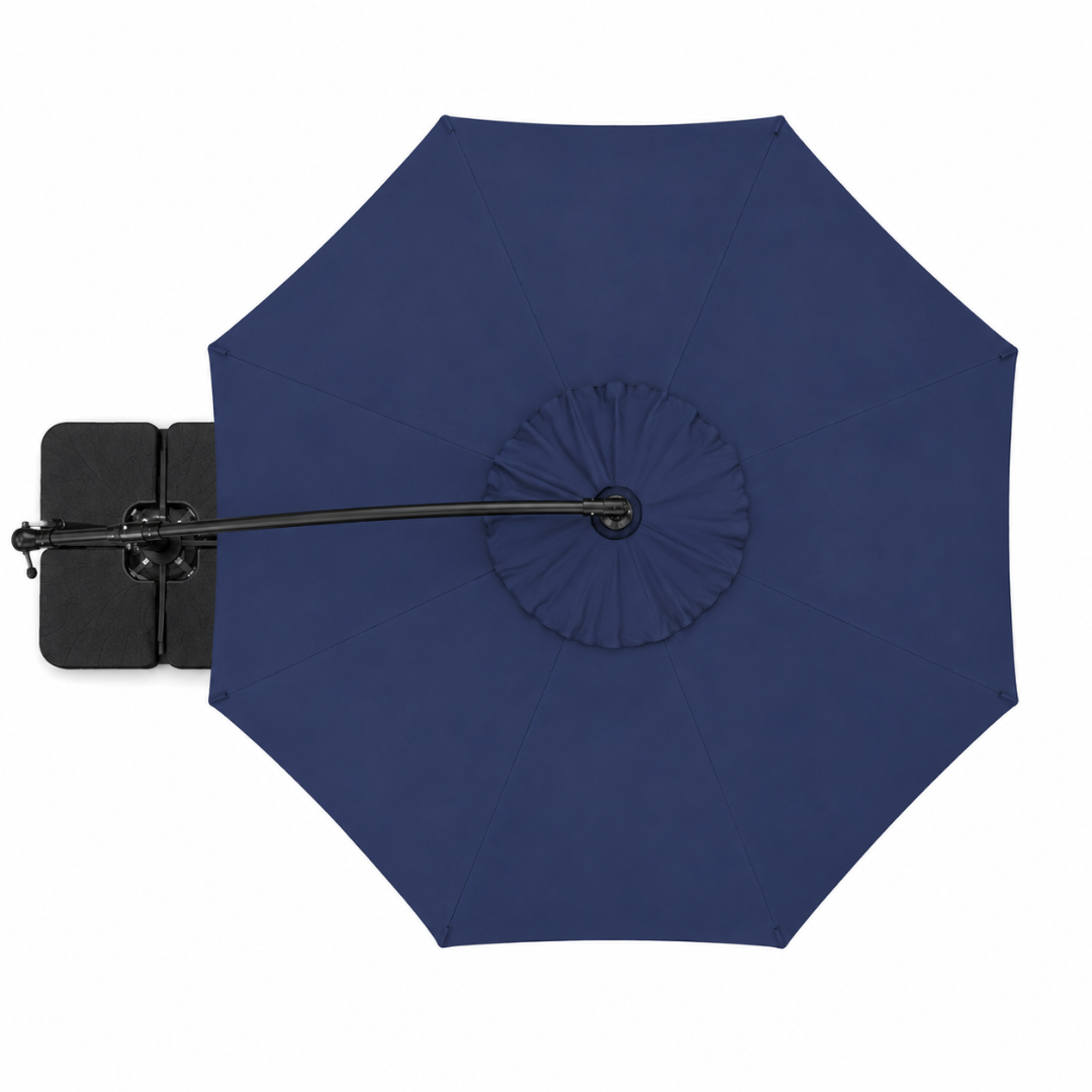 10ft Cantilever Patio Umbrella with 360° Rotation and Tilt Adjustment