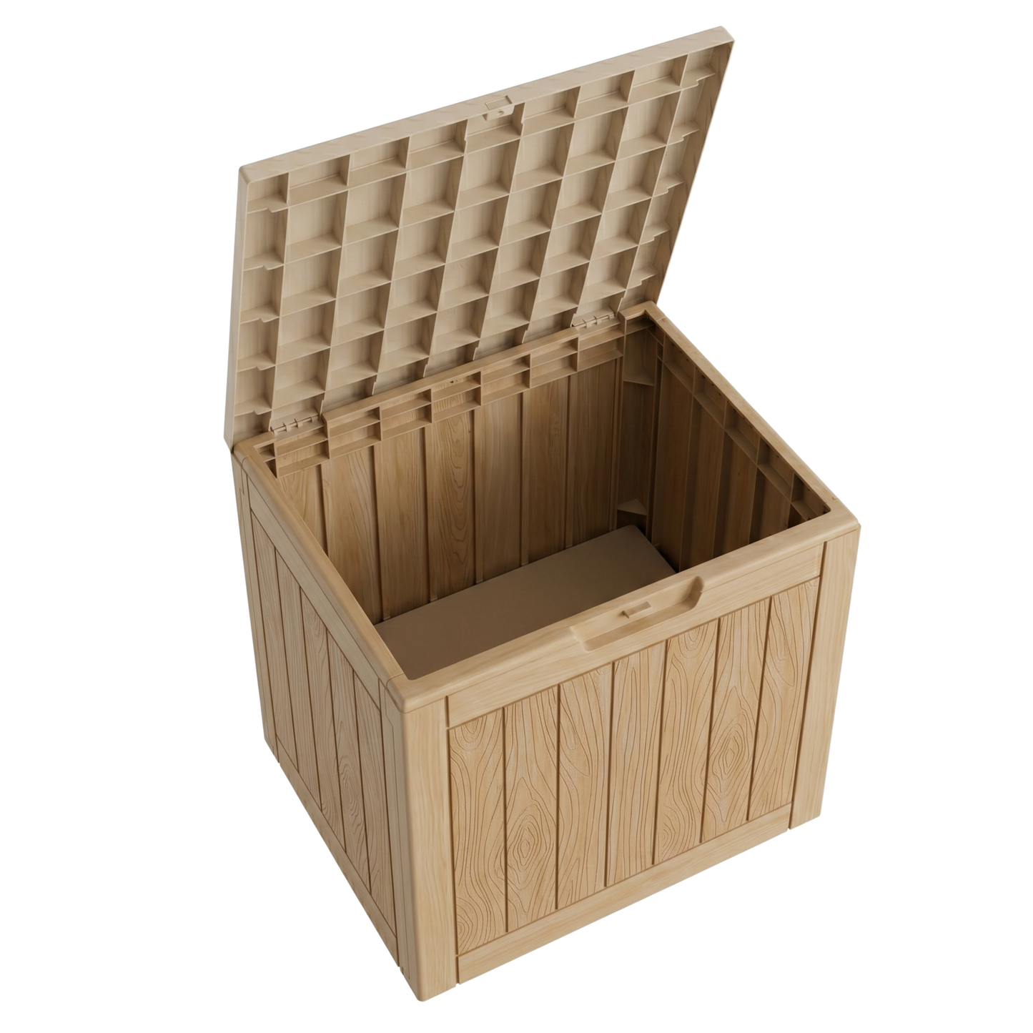 113.6 L Interlocking Resin Storage Box with Panel Frame Design
