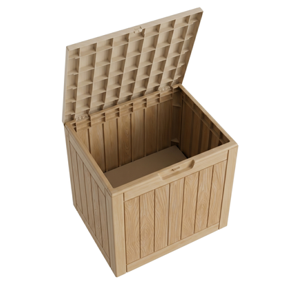 113.6 L Interlocking Resin Storage Box with Panel Frame Design