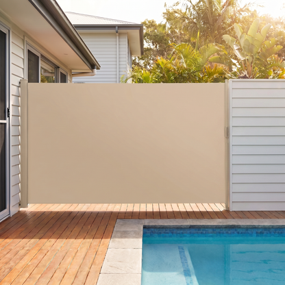 118x71 Inch Retractable Side Awning Outdoor Patio Privacy Screen