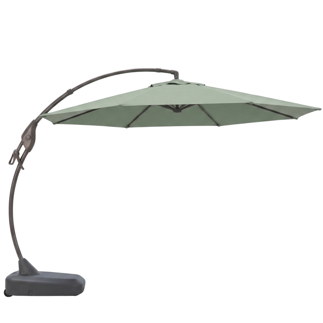 12 ft Round Cantilever Patio Umbrella with Wheeled Fillable Base
