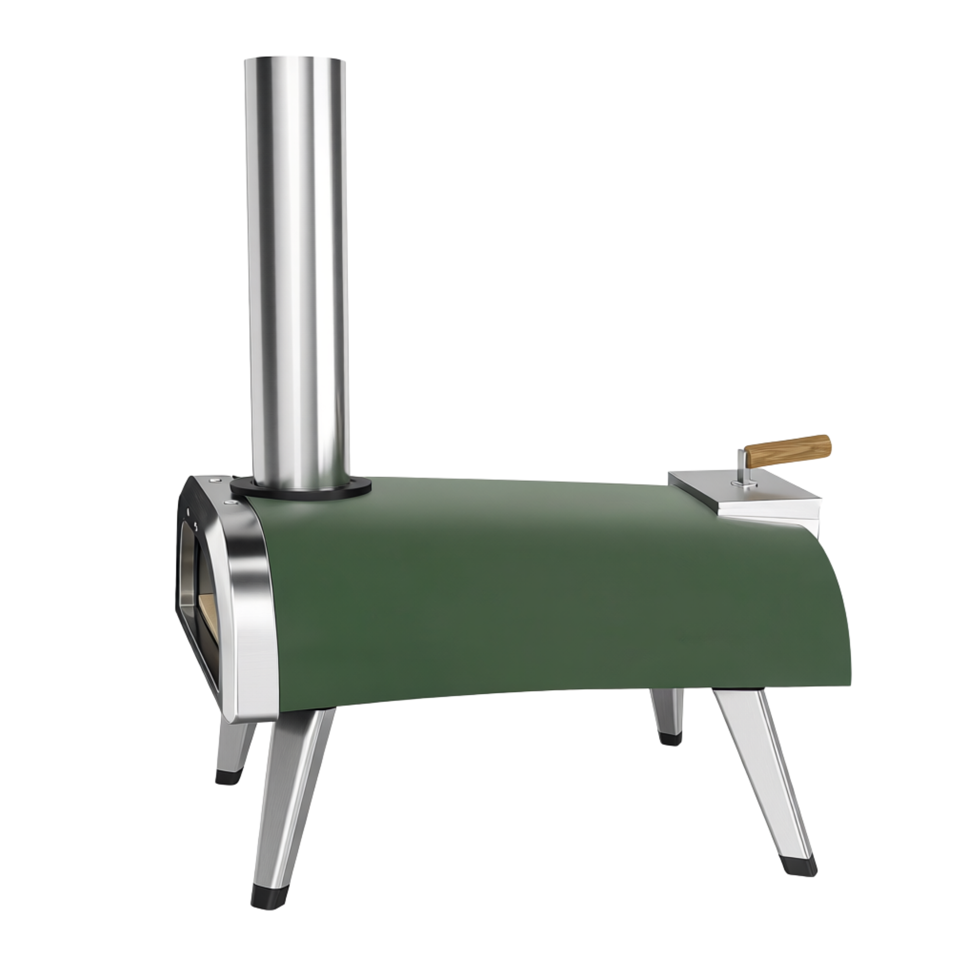 12 Inches Wood Pellet Pizza Oven Stainless Steel Backyard Folding Legs