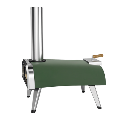 12 Inches Wood Pellet Pizza Oven Stainless Steel Backyard Folding Legs