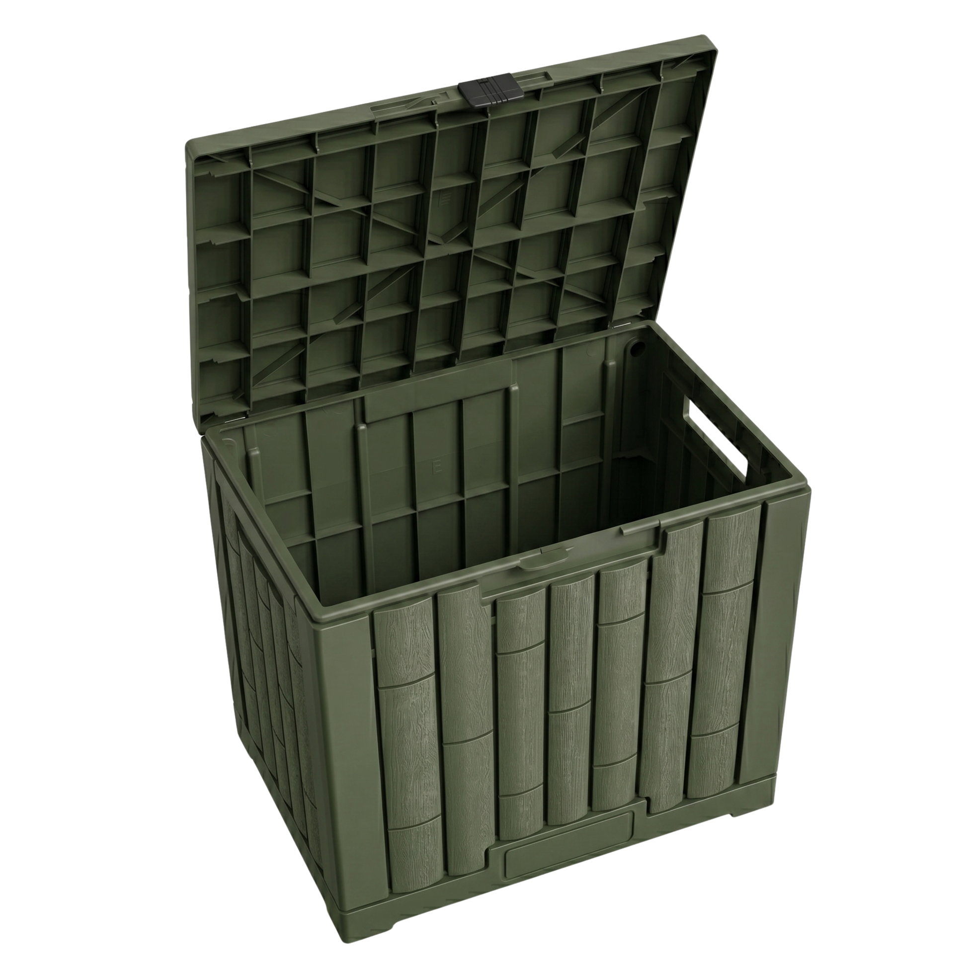 120L Resin Storage Box with Hinged Lid and 330 lb Top Load Rating