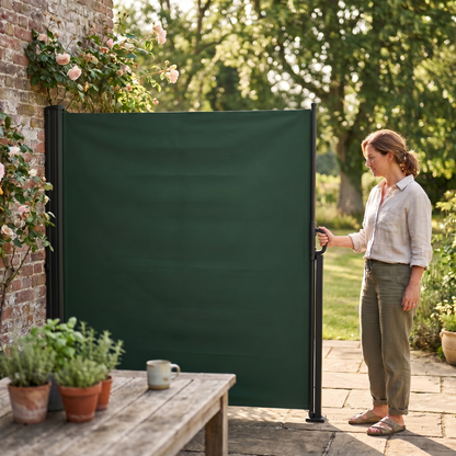 138 Inches Retractable Side Awning Privacy Screen 71 Inches High