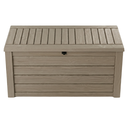 150 Gallon Resin Deck Storage Box Patio Storage Bench Outdoor System