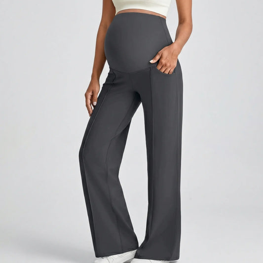 Cloud Flared Yoga Pants-Huggleo-Dark Gray-S