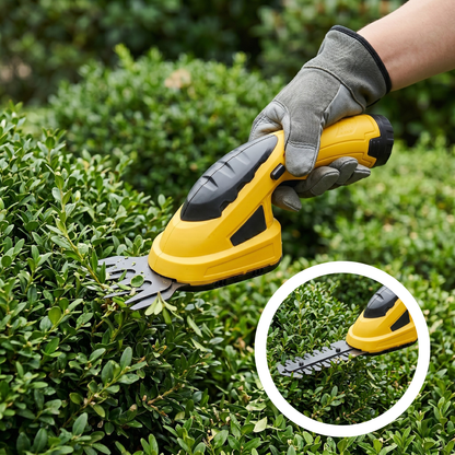 2 in 1 Battery Hand Held Grass Shear Hedge Trimmer Shrub Cutter