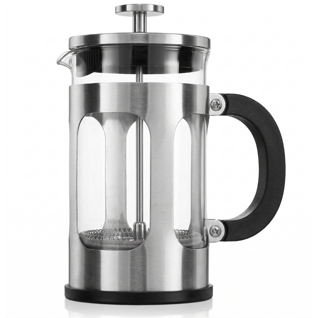 21 oz Glass French Press Coffee and Tea Maker with Steel Filter