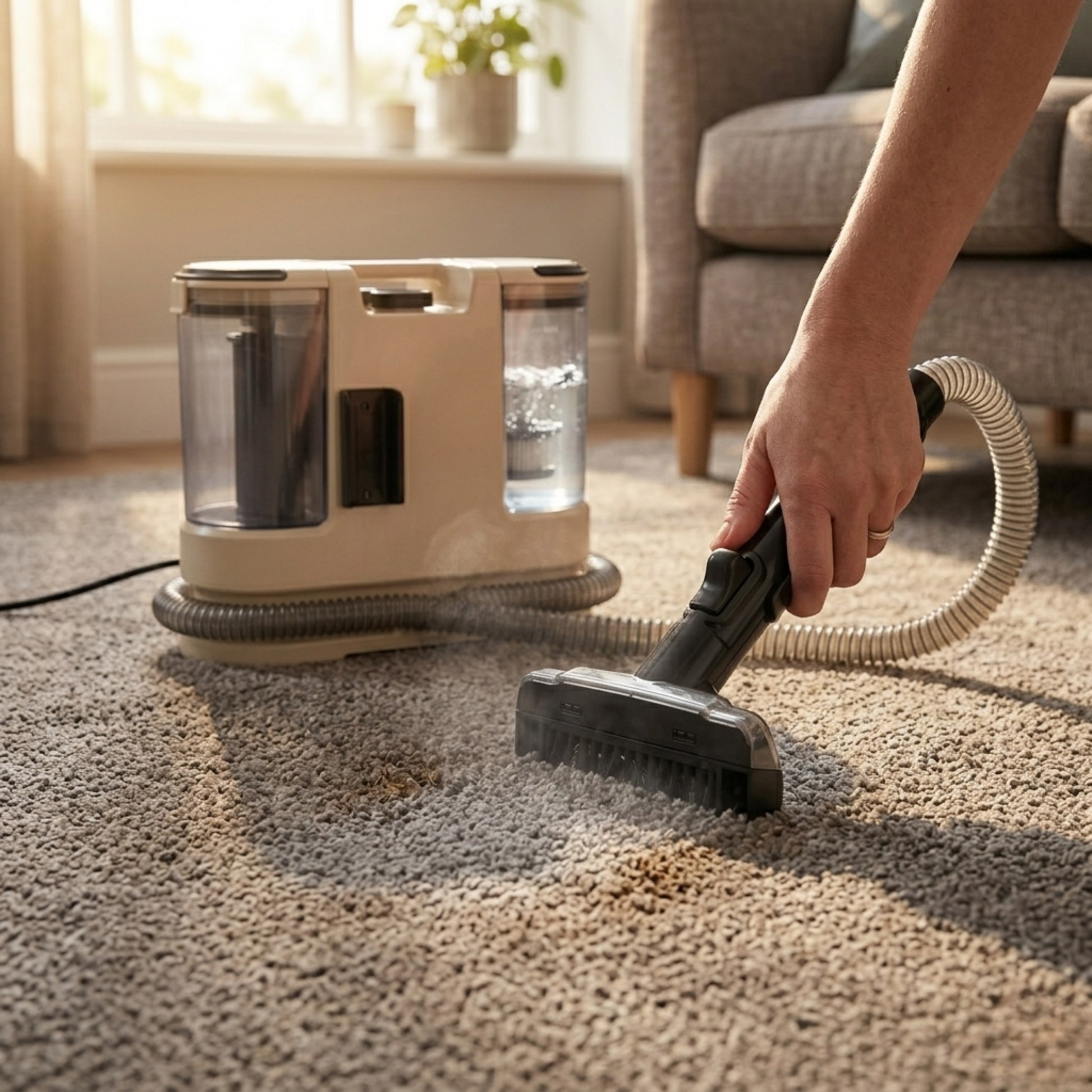 21Kpa Portable Upholstery Cleaner with Dual Water Tank System
