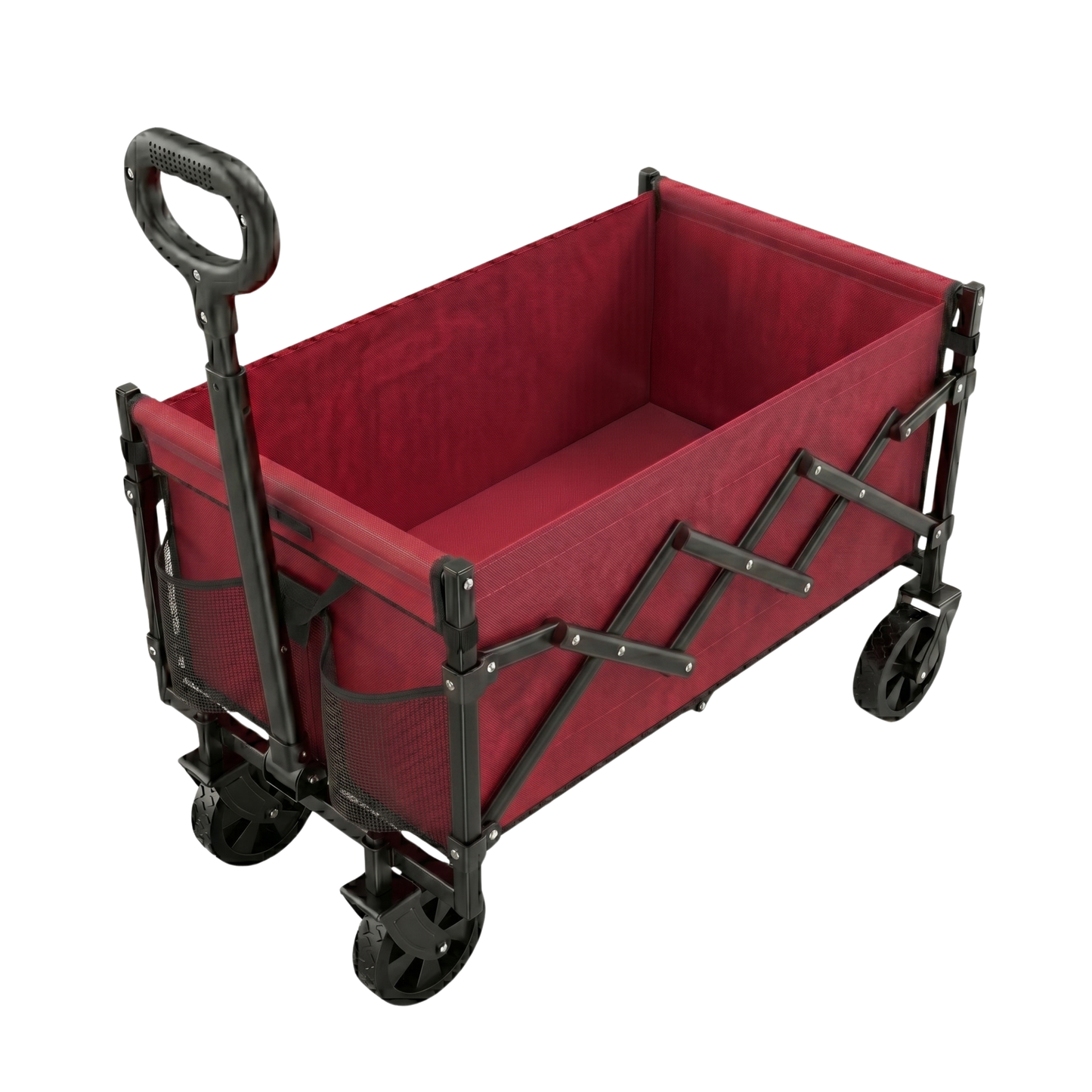 220 lb Capacity Wagon Cart with Adjustable Handle Motion System