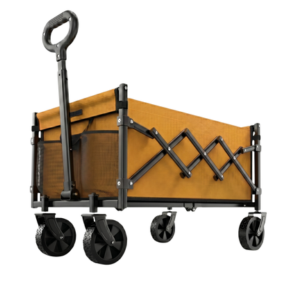 220 lb Capacity Wagon Cart with Adjustable Handle Motion System