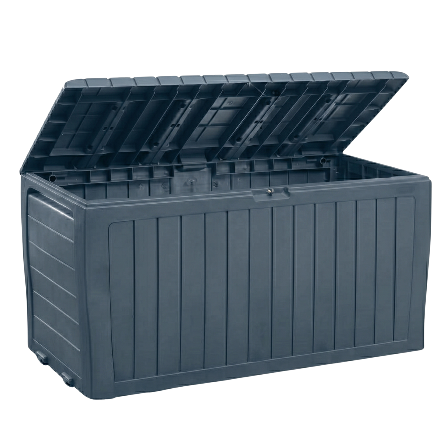 250 L Resin Storage Box with Hinged Top Lid and Lockable Latch