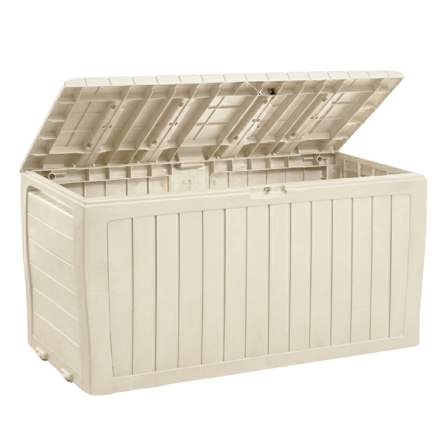 250 L Resin Storage Box with Hinged Top Lid and Lockable Latch