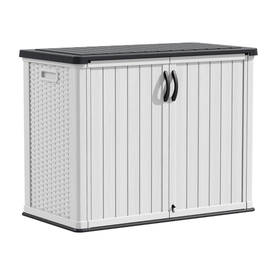 26 Cu Ft Outdoor Storage Cabinet Water-Resistant Lockable Resin