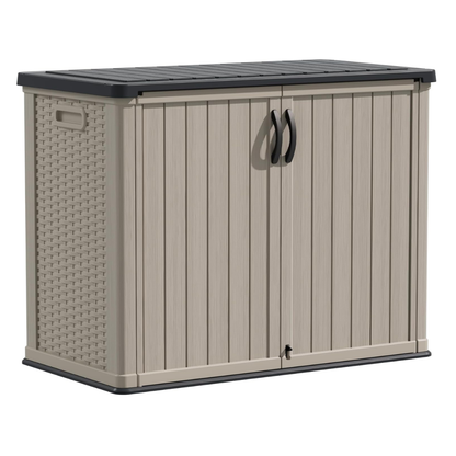 26 Cu Ft Outdoor Storage Cabinet Water-Resistant Lockable Resin