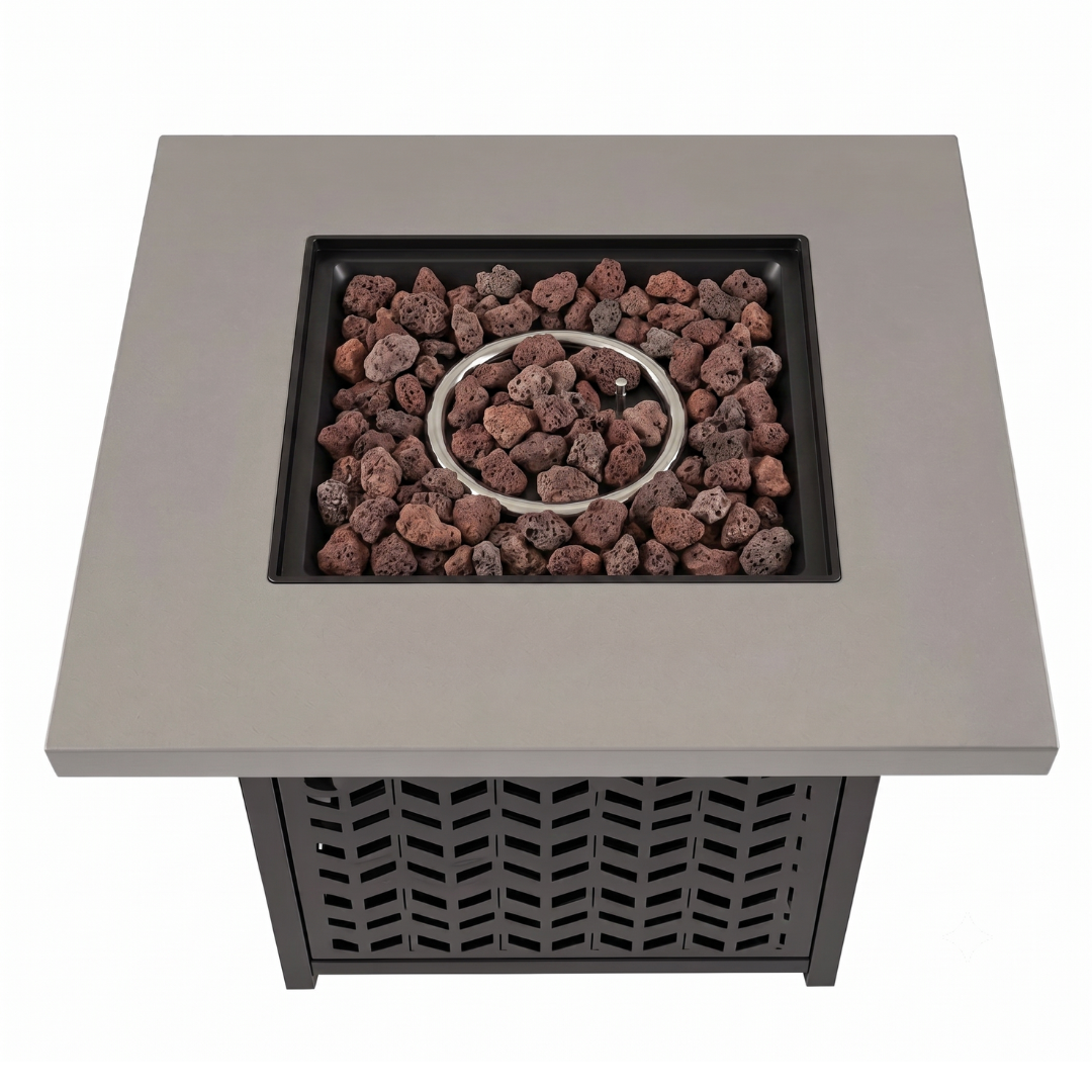 28 Inches Propane Fire Pit Table 50000 BTU Steel Gas Fire Pit