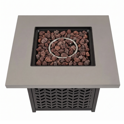 28 Inches Propane Fire Pit Table 50000 BTU Steel Gas Fire Pit