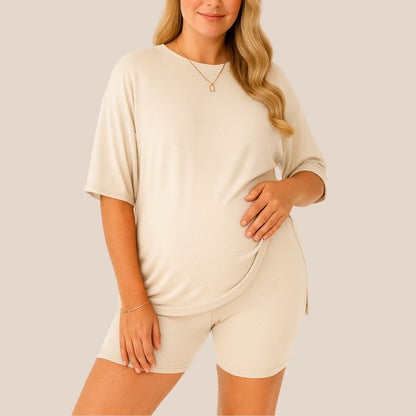 Sunday Lounge Set-Huggleo-Beige-S