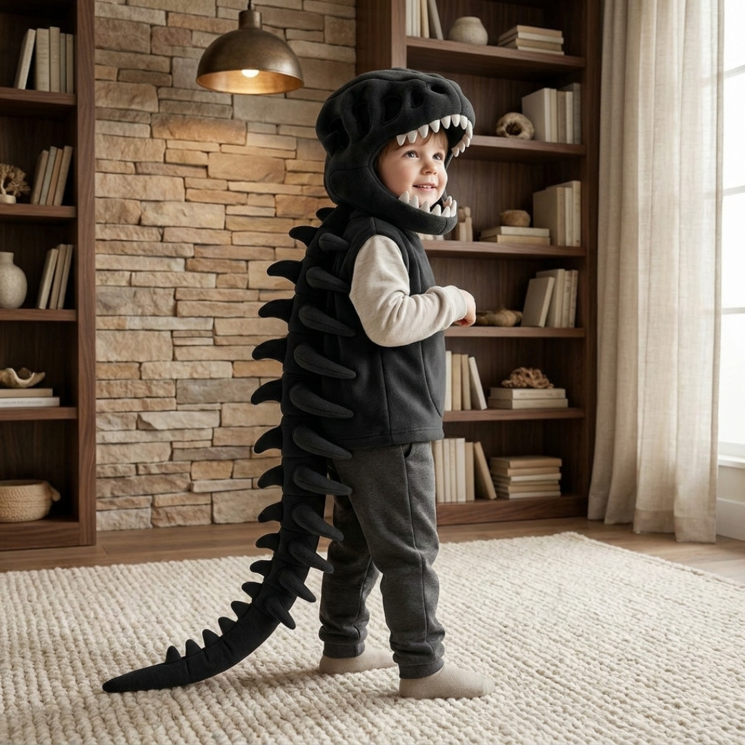 Dino Plush Baby Hoodie