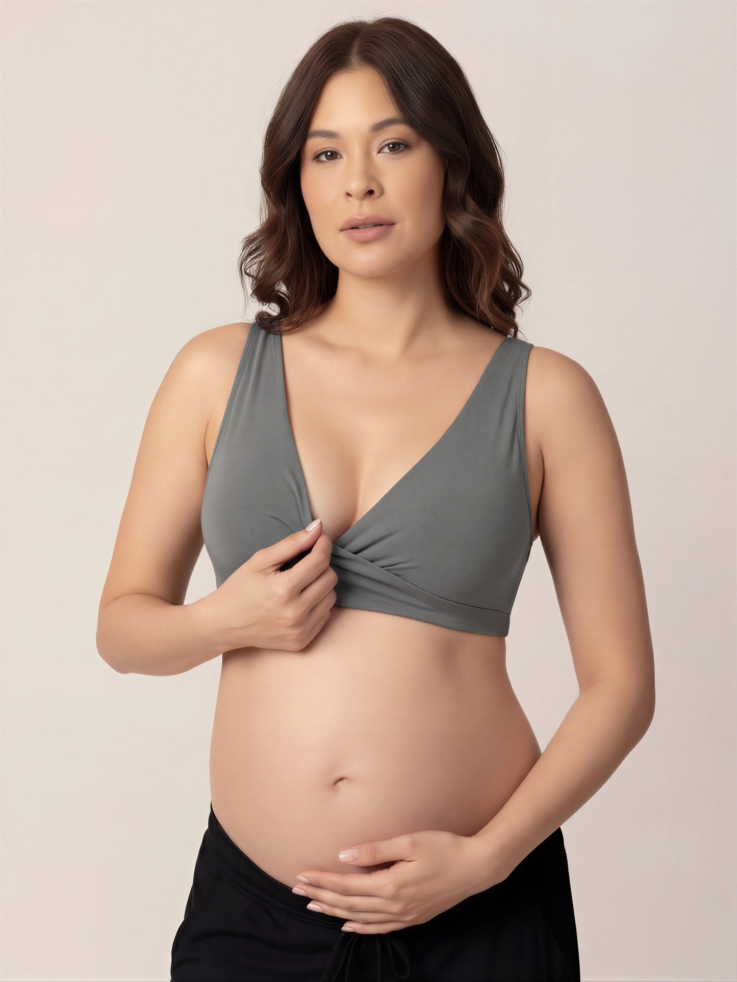 Soft Crossover Nursing Bra-Huggleo-