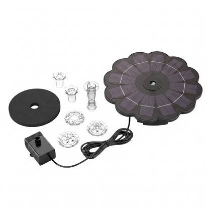 3.5W Solar Powered Fountain Pump with Interchangeable Nozzles