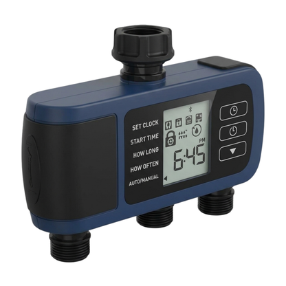 3-Port Smart Hose Watering Timer with Bluetooth App Control System