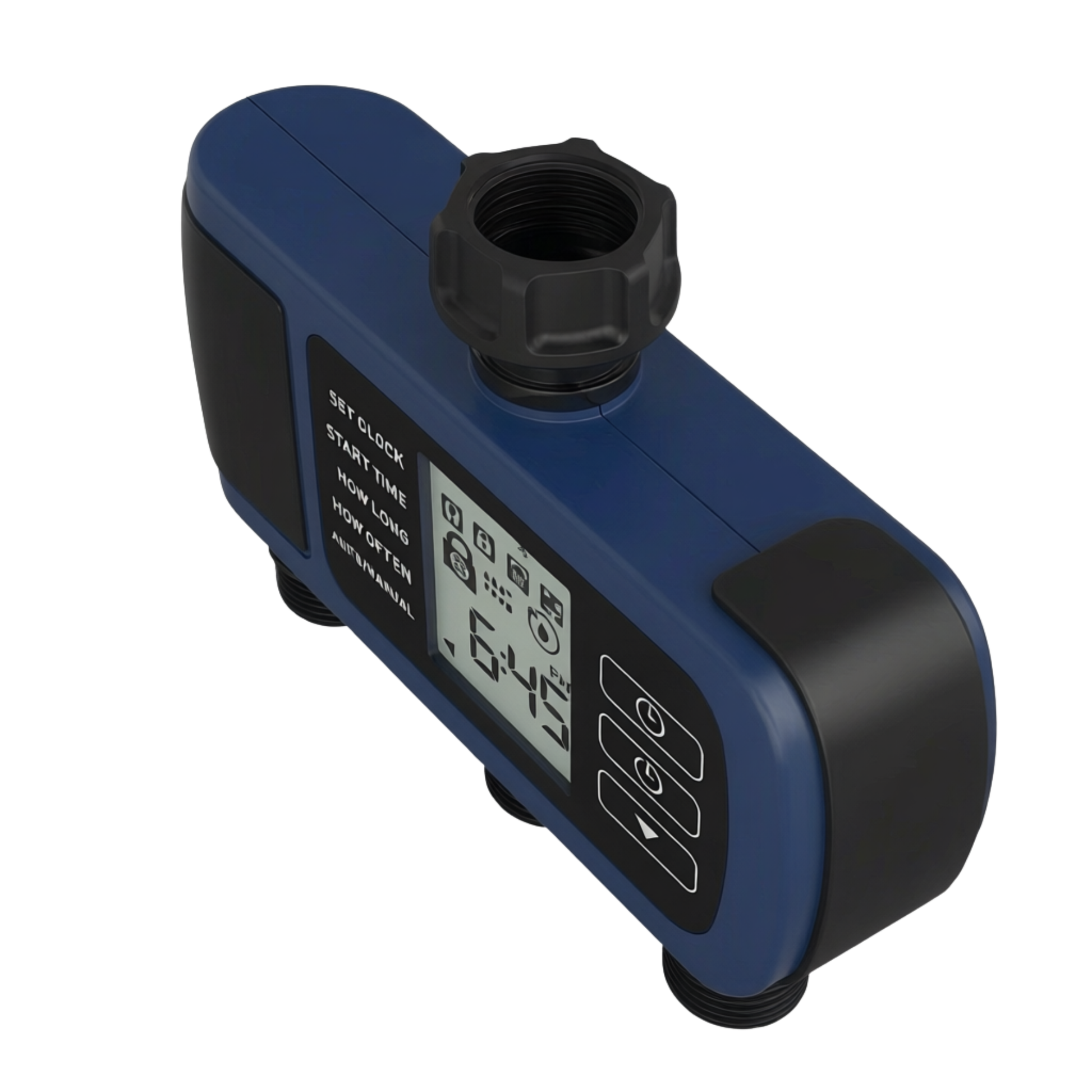 3-Port Smart Hose Watering Timer with Bluetooth App Control System