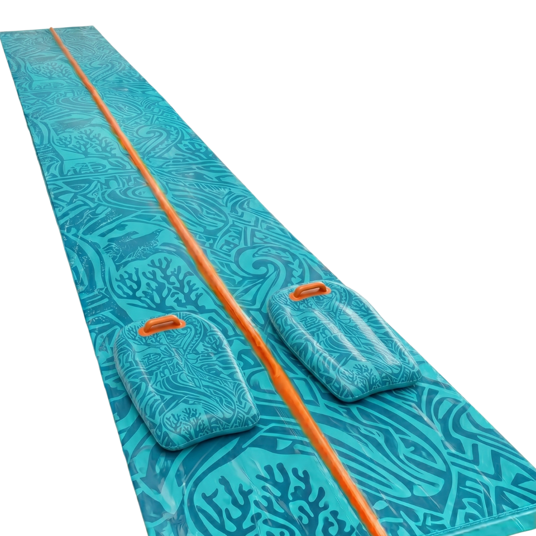 30 x 4.5 ft Lawn Water Slip Slide with Sprinklers and 2 Boards