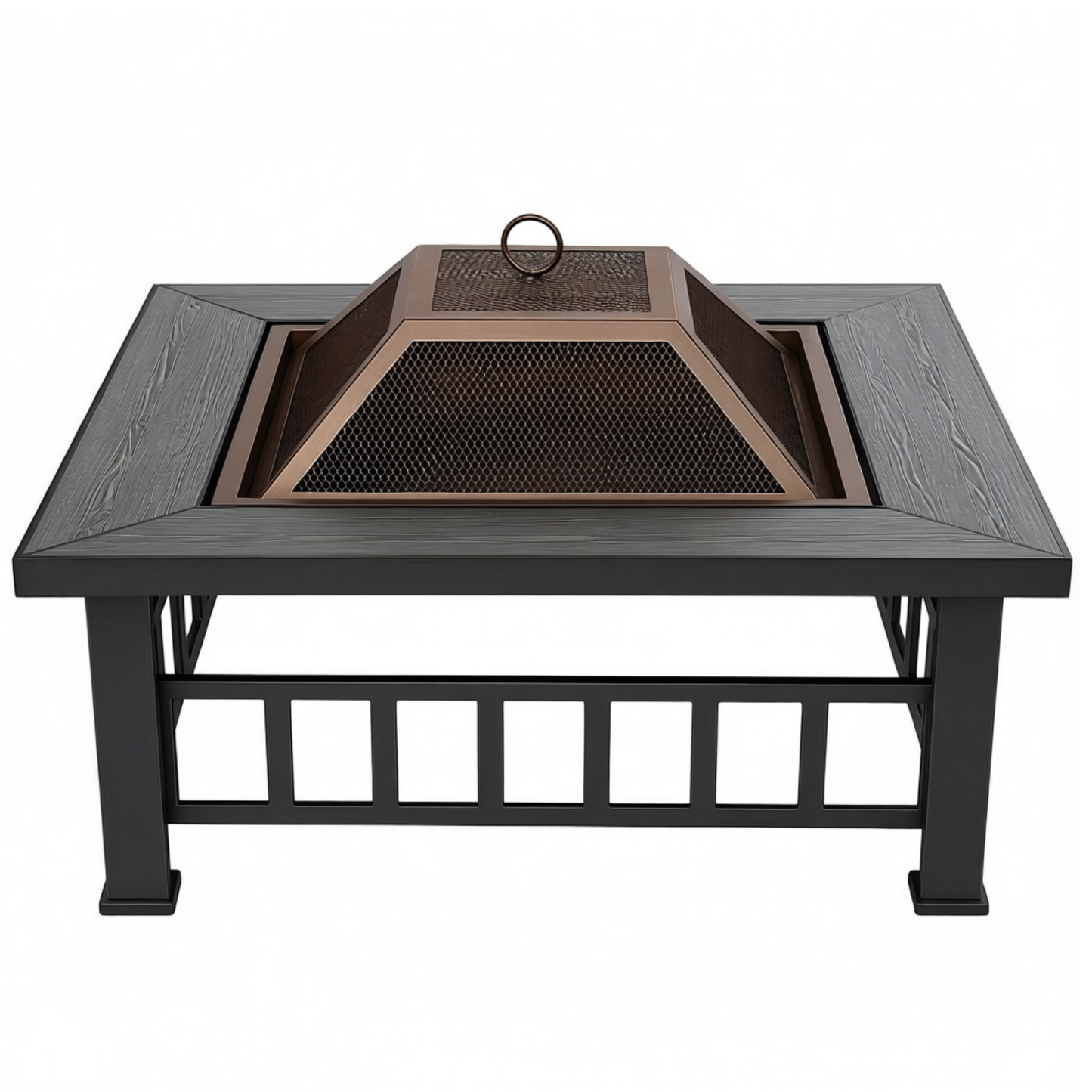 32 Inches Outdoor Fire Pit Table Metal Wood Burning Fire Bowl