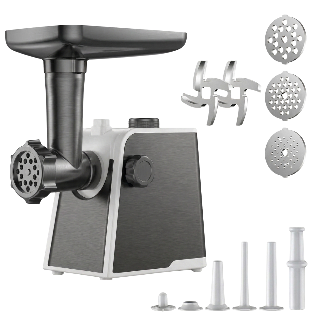 3200W Electric Meat Grinder with Plates, Sausage Tubes, and Kubbe Kit