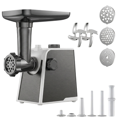 3200W Electric Meat Grinder with Plates, Sausage Tubes, and Kubbe Kit