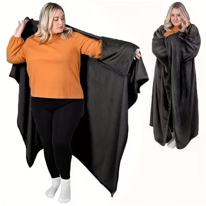 Cloud Wearable Blanket-Huggleo-Black-