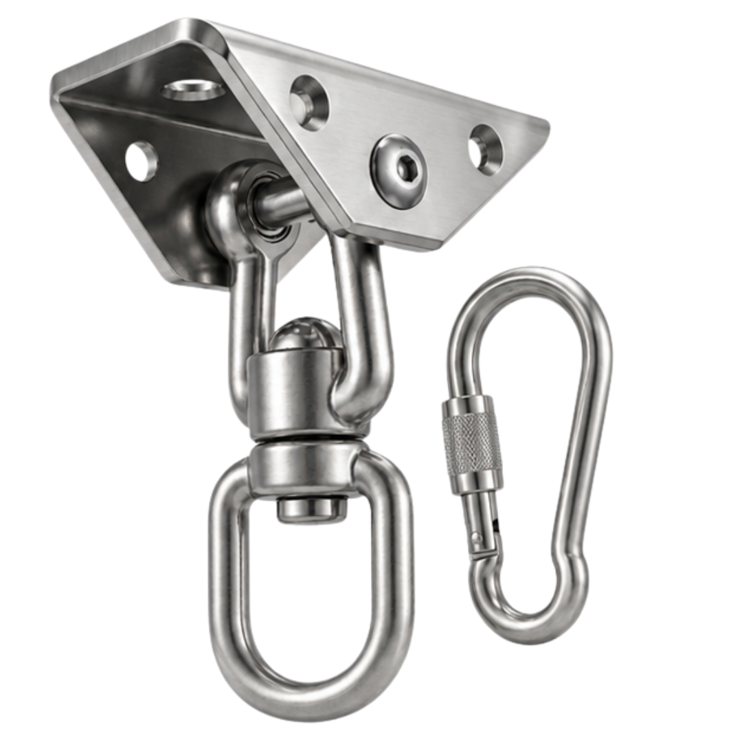 360° Rotating Hammock Hanging Kit with 1000 lb Capacity Hook