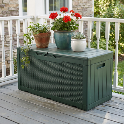 378.5 L Deck Storage Box with Hydraulic Lid and Side Handles