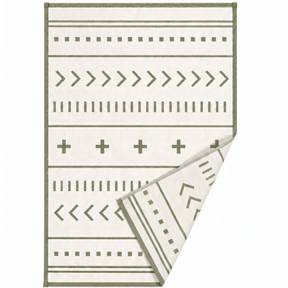 4 x 6 ft Reversible Water-Resistant Outdoor Rug for Patio and RV