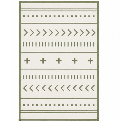 4 x 6 ft Reversible Water-Resistant Outdoor Rug for Patio and RV