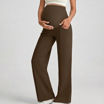 Cloud Flared Yoga Pants-Huggleo-Coffee-S