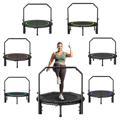 40" Mini Rebounder Trampoline with Adjustable Bar and Bungees