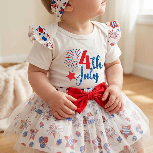 Petal 4th of July Baby Set