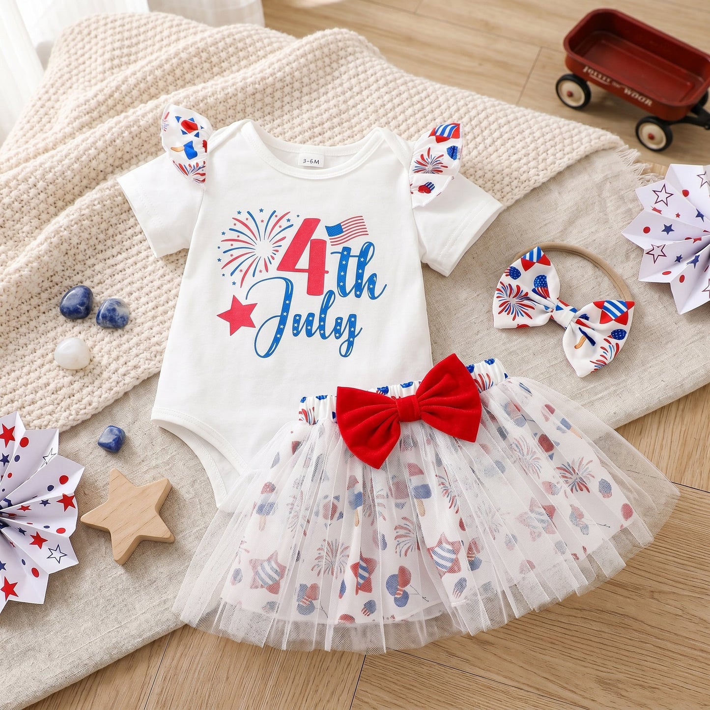 Petal 4th of July Baby Set