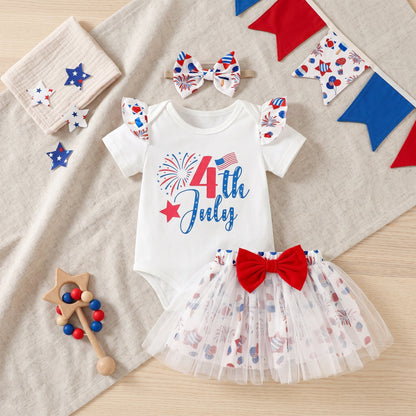 Petal 4th of July Baby Set